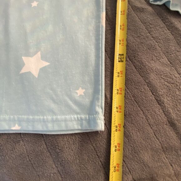 Dream Sz XL pajama Set Blue White Stars 3/4 Slv Pkt Btms Elastic Waist Pckts - Picture 14 of 14